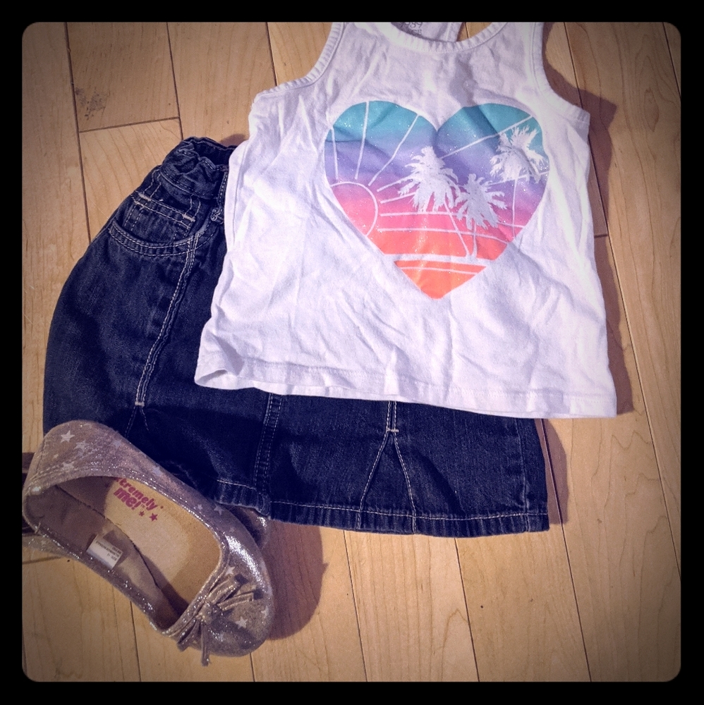 Girls Blue Jean Skirt